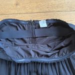 J.Crew Silk Chiffon Babydoll Strapless Dress Size 4 Vintage Y2K Midi Black Photo 4
