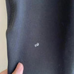 90 Degree by Reflex Black & White Striped Cropped Leggings with Neon Orange Band Photo 3