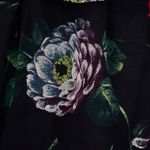 Vintage 1970s Black Floral Sheered 2 Piece Tiered Ruffled Dress Size S/M Photo 10