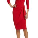 Chiara Boni  La Petite Robe Red Charisse Sheath Midi Dress Size 38 / Small Photo 0