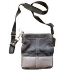 Coach  Signature Jacquard Swingpack Crossbody Bag Black Photo 1