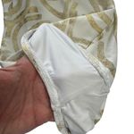 Tara Grinna Ruffle Gold & White Metallic Off The Shoulder One Piece Ribbed 4 S Photo 5