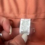 Vintage 60s 70s Peach Polyester Bell Flare Pants Pleat Tuck Waist 26” WAIST Photo 2