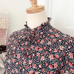 Rebecca Taylor Twilight Ditsy Floral Silk Blend Short Sleeve Shirt Dress Sz 2 Photo 5
