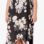 City Chic Floral Wrap Maxi Dress Hi Low Size M/18 Photo 0