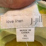 J Jill Love Linen Sea Turtle Coral Ocean Beach Coastal Cruise resort wear vacati Green Size XL Photo 4