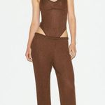 SKIMS  Sheer Knit Cami Bodysuit in Bison, Size X-Small Photo 0