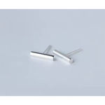 Boutique Fine‎ 925 Sterling Silver Rhodium Bar Staple Stud Earrings Photo 15