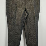 Loft Womans  Petites Marisa Dress Pants 10 P Black Gold Straight Photo 0
