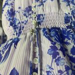 Gianni Bini floral Romper violet /blue striped shorts lace detail |women XS Photo 8