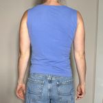 Sigrid Olsen Y2K  Blue Sleeveless Blouse Size Medium Photo 3