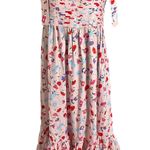 Sofie the Label Hughes Floral Tiered Midi Dress Large Women’s Pink Photo 0
