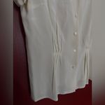 90s silk pleat shirt White Size M Photo 5