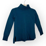 Boden Teal Blue 100% Wool Turtleneck Sweater Classic Minimalist XS Photo 0