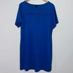 Talbots  Royal Blue Cotton Shirt Dress‎ Knee Length Size X-Large Petite Photo 1
