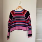 Free People We The Free  Baja Striped Raglan Long Sleeve Cropped Crew Top Size XS Photo 3