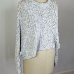 Free People On Your Side Blue Multi Cable Knit Pullover Sweater Photo 2