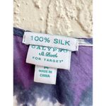 Calypso St. Barth Tie-Dye Silk Crochet-Bib Tunic Blouse Top Purple Women's M Photo 5