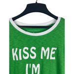 Grayson Threads Green Varsity Look Short Sleeve Top “Kiss Me I’m Lucky” XXL NWT Photo 3