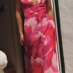 ZARA  Elegant Pink Floral Maxi Dress Photo 6