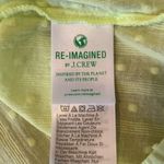 J.Crew  Blouse Large Bright Yellow w/ Swiss Dots Long Sleeve Elastic Wrist Vneck Photo 3