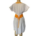 White Mexican Embroidered Dress with Sunflowers & Belt – Handmade Size undefined Photo 1