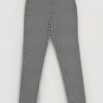 Michael Kors Women’s Size Large Stretch Pants Viscose Blend Diamond Pattern B/W Photo 0