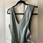 Avec Les Filles Anthropologie  Women’s Faux Leather Cross Back Wrap Romper Size S Photo 6
