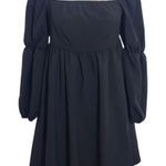 Exlura Black Mini Dress Size Small Black Smocked Dress Photo 0