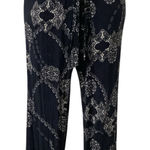 Breeze ever Elegant Black Patterned Wide Leg Pants Photo 0