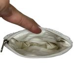 Shirdee Beaded "Happy" White Rainbow Cloth Back Zip Card Pouch Coin Purse Photo 2