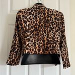 Bebe Blazer Size XXS Cropped Cheetah Leapord Print Career Workwear Party Holiday Photo 2