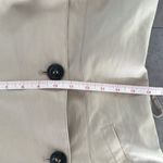 Betsey Johnson women’s beige ruffle collar double breasted trench coat no belt S Photo 11