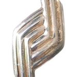 Vintage Silver Tone Zigzag Metal Brooch Pin Photo 0