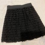 Fire Los Angeles  Black Ruffle Mini Skirt Elastic Waist Lined Size Small Photo 0