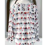 Nic+Zoe  Relaxed-fit Perk Up Coffee Cup Print Blouse, Size XL New w/Tag Retail Photo 6