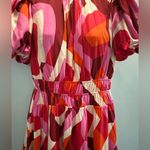 THML  puff sleeve geometric pattern bold print maxi dress size XS NWT Photo 3