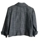 Style & Co Women Cropped Jacket 14 Black Metallic Tweed Career Business Blazer Photo 2