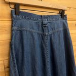 VNTG First Issue Small Cottagecore Prairie Denim Cotton Button Front Midi Skirt Blue Photo 4