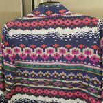 Trina Turk 💕💕 Ira 3 100% Silk Pajama Style Top ~ Fairisle Print Small S NWT Photo 11