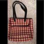 Vera Bradley  Three Pocket Tote in Highlands Red White Houndstooth Photo 1