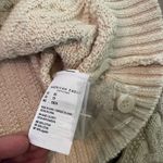 American Eagle Cotton Cable Knit Oatmeal Beige Cream Cropped Cardigan sz XS Photo 3