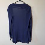 Lilly Pulitzer  XS‎ Navy Blue Ruffle Trim Open Cardigan Sweater Photo 5