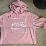 Coca-Cola Like New  Pink Cropped Hoodie. Size Large Photo 3