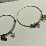 Set of 2 Bella Women’s Metal charm Bangle Bracelets Photo 0