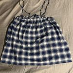 Madewell  Indigo Plaid Tank Top Size M Photo 1