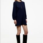 ZARA  BLOGGER FAVORITE RHINESTONE TRIM DRESS BLUE Photo 5
