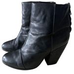 Rag and Bone  Newbury Black Leather Newbury Ankle Booties Size 6 Photo 0