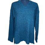 Sanctuary Teddy Sweater SMALL Jade Vneck Oversized Plush Long Line Drop Shoulder Photo 3