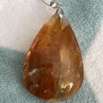 The Great Golden Healer Crystal Necklace. NWOT on 18” Long 925 Silver Chain.  colors Photo 2